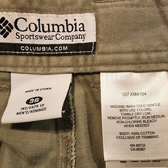 Columbia Men's Green Cargo Pants Size 36 - Picture 8 of 8